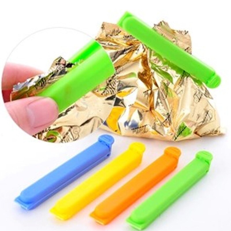 10Pc/Lot Househould Food Snack Storage Seal Sealing Bag Clips Sealer Clamp Food Bag Clips Kitchen Tool Home Food Close Clip WYQ