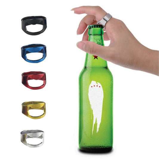 22MM Portable Mini Ring Beer Bottle Opener Stainless Steel Finger Ring-shape Bottle Beer Cap Opening Remover Kitchen Bar Tools